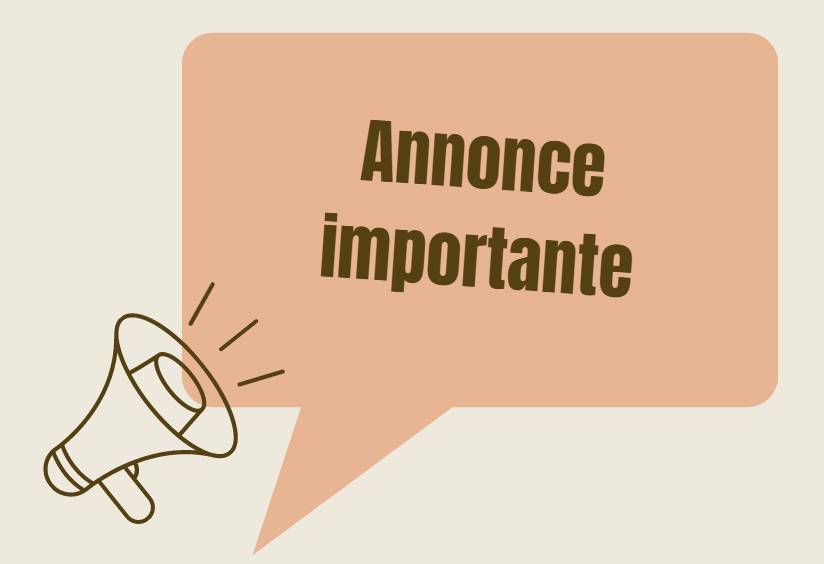 Annonce importante